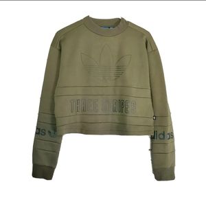 olive green adidas sweatshirt womens